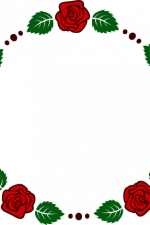 Rose Flower And Leaves, Circle Monogram Frame Free Svg File