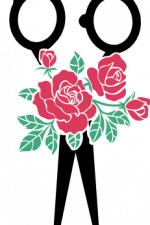 Rose Flower And Scissor, Hairdresser, Salon - free svg file for members