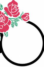 Rose Flower And Scissor, Monogram Frame, Barber Free Svg File