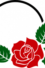Rose Flower Bloom And Leaves, Monogram Frame Free Svg File