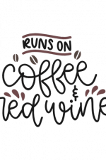 runs on coffee and red wine, drinking free svg file