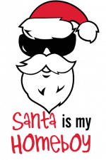 Santa Is My Homeboy, Santa Head With Glasses, Funny Christmas Free Svg File