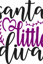 santa little diva, christmas free svg file