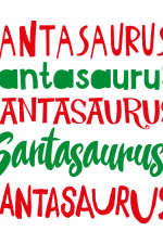 Santa Saurus, Christmas Free Svg File