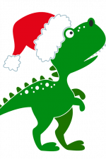Santa Saurus, Dinosaur Funny Christmas Free Svg File