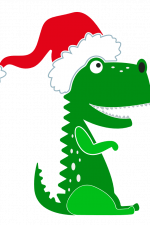Santa Saurus, Funny Christmas Free Svg File