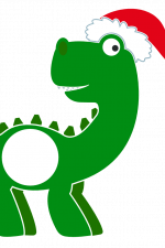 Santa Saurus Monogram, Dinosaur, Funny Christmas Free Svg File