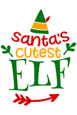 santa's cutest elf, christmas free svg file