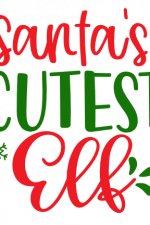Santa's Cutest Elf, Funny Christmas Svg file