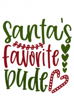 Santa's Favorite Dude, Funny Christmas Free Svg File
