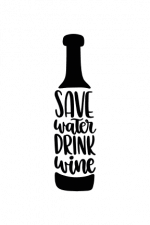 Save Water Drink Wine, Wine Bottle Free Svg File