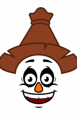 scare crow face with hat, farm, halloween free svg file