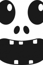 scary face silhouette, halloween free svg file