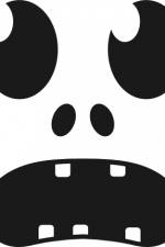 scary halloween pumpkin face free svg file