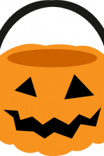 scary pumpkin bucket, halloween free svg file