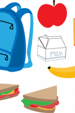 school lunch elements bundle, banana, bag, banana free svg file