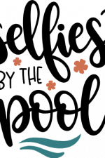 selfies by the pool, summer free svg file