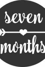 seven months, heart with arrow, baby milestone, free svg file