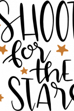 shoot for the stars, encouragement free svg file