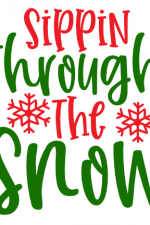 Sippin Through The Snow, Christmas Free Svg File