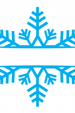 Snow, Snowflakes Split Monogram, Christmas - free svg file for members