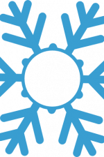 Snowflake Monogram Frame, Winter Free Svg File clipart