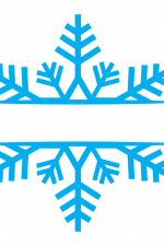 Snowflake Split Text Frame, Winter Free Svg File