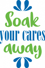 soak your cares away, funny bathroom free svg file