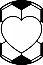 Soccer Ball Heart Monogram, Sport Free Svg File