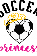 Soccer Princess, Heart Shape Ball, Sport Fan Free Svg File