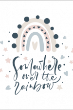 somewhere over the rainbow, baby boho design free svg file