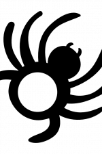 Spider monogram, Halloween Free Svg File