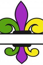 Split Fleur De Lis, Mardi Gras Decoration Free Svg File