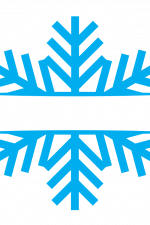 Split Snowflakes Text Frame, Christmas Free Svg File