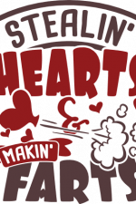 stealin hearts and makin farts, funny baby onesie free svg file