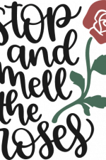 stop and smell the roses, bridal shower free svg file