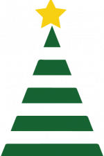 stripe christmas tree with star, decoration free svg file