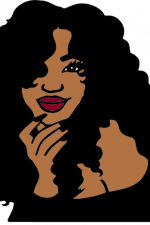 stylish afro girl with long hair, black woman free svg file