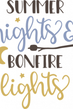 summer nights and bonfire lights, camping free svg file