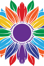 sunflower bloom, lgbt pride free svg file