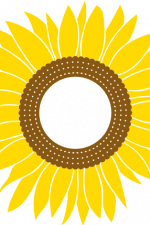 sunflower monogram frame, summer free svg file