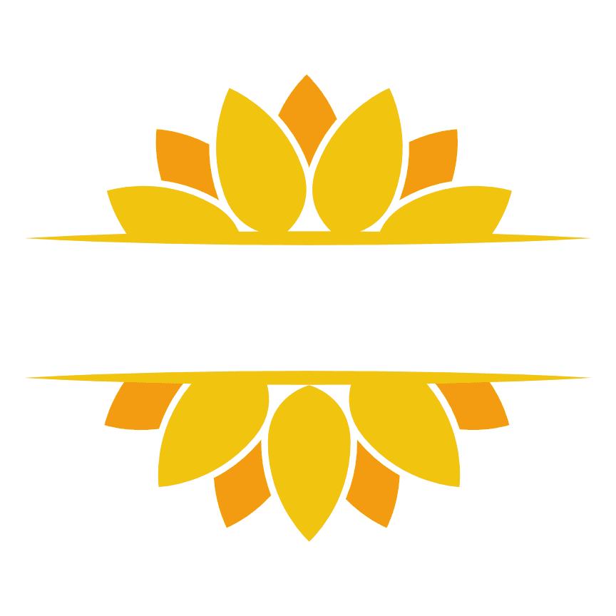 sunflower-split-text-frame-floral-free-svg-file-SvgHeart.Com