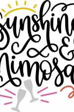sunshine and mimosas, drinking, summer free svg file