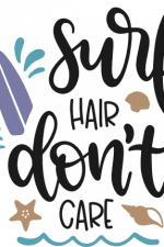 surf hair don't care, surf board, summer, beach free svg file