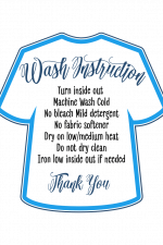 T-Shirt Wash Instruction, Care Card Free Svg File