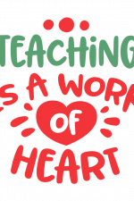 teaching is a work of heart, teacher's free svg file