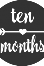 ten months, arrow with heart,  baby milestone free svg file