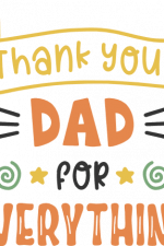 thank you dad for everything, fathers day free svg file