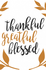 thankful greatful blessed, laurel wreath, thanksgiving free svg file