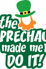 the leprechaun made me do it, st patrick's day free svg file